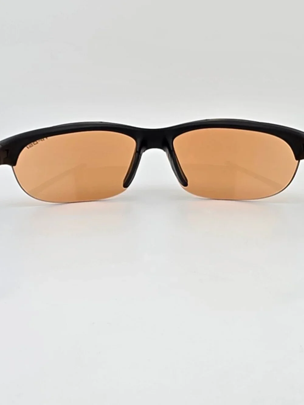 Tifosi Wisp Matte Black Frame Purple Mirror Brown Lens Sunglasses w Retainer